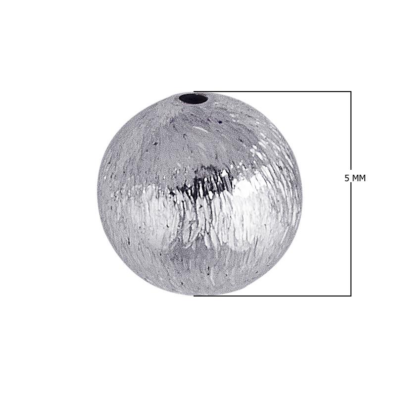 Silver Overlay brushed seamless round bead handcrafted in India for wholesale jewelry making