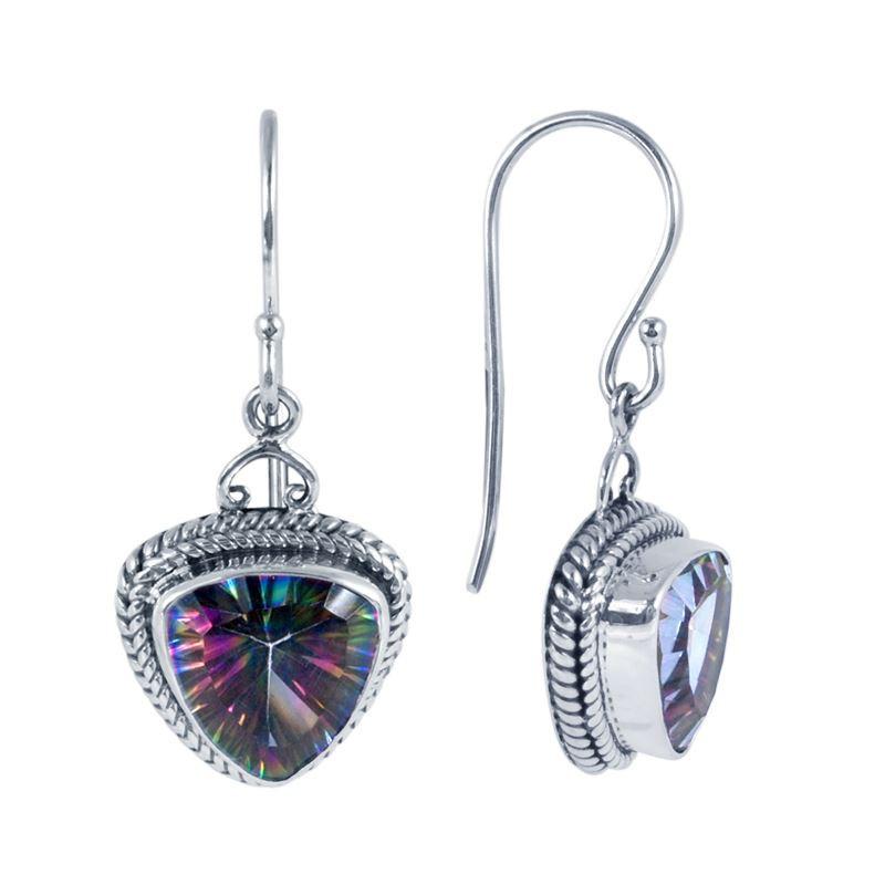 SE-2463-MT Sterling Silver Earring With Mystic Quartz Jewelry Bali Designs Inc 