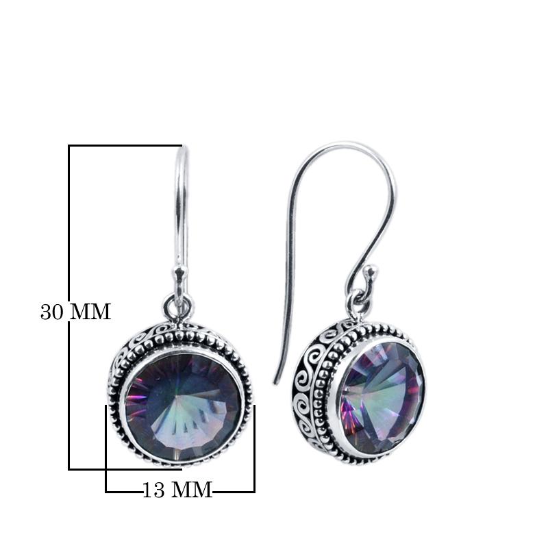 SE-2469-MT Sterling Silver Earring With Mystic Quartz Jewelry Bali Designs Inc 