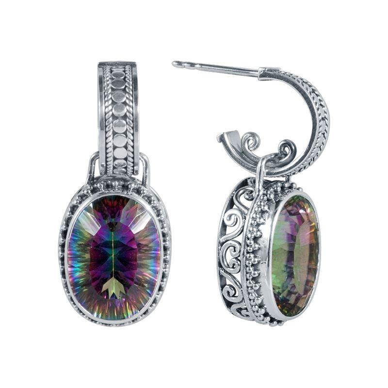 SE-8206-MT Sterling Silver Earring With Mystic Quartz Jewelry Bali Designs Inc 