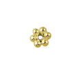 18K Gold Overlay floral spacer bead handcrafted in India for wholesale jewelry making