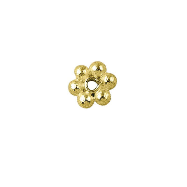 Metal Beads 4mm 5 Petal Metal Daisy Spacer Beads - GTS-1462 - Qty 100
