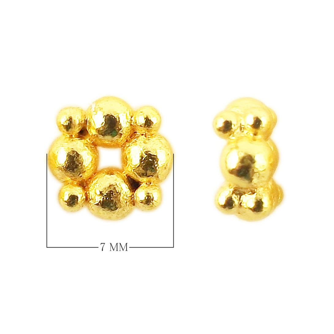 SG-111-7MM 18K Gold Overlay Spacers Beads Bali Designs Inc 