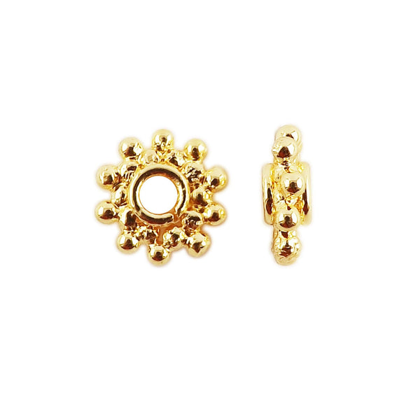 SG-114-10MM 18K Gold Overlay Spacers Beads Bali Designs Inc 