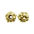 Handcrafted Bali cluster spacer bead with 18K gold overlay, India
