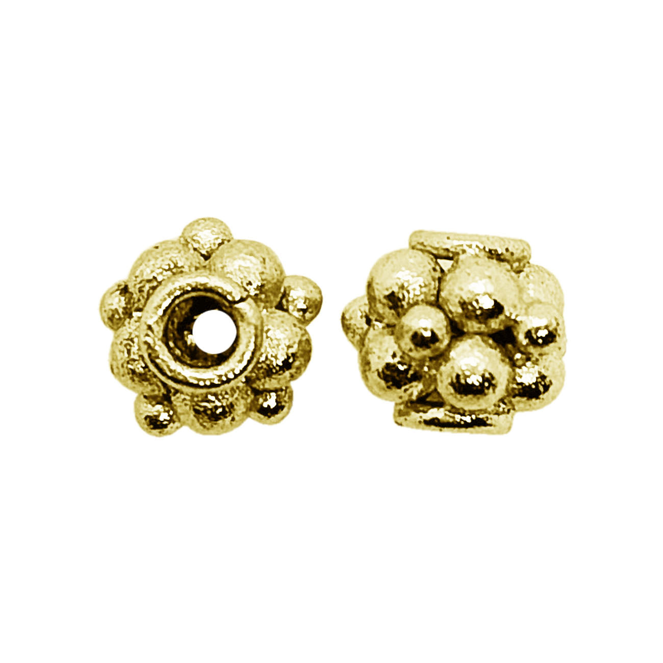 Handcrafted Bali cluster spacer bead with 18K gold overlay, India
