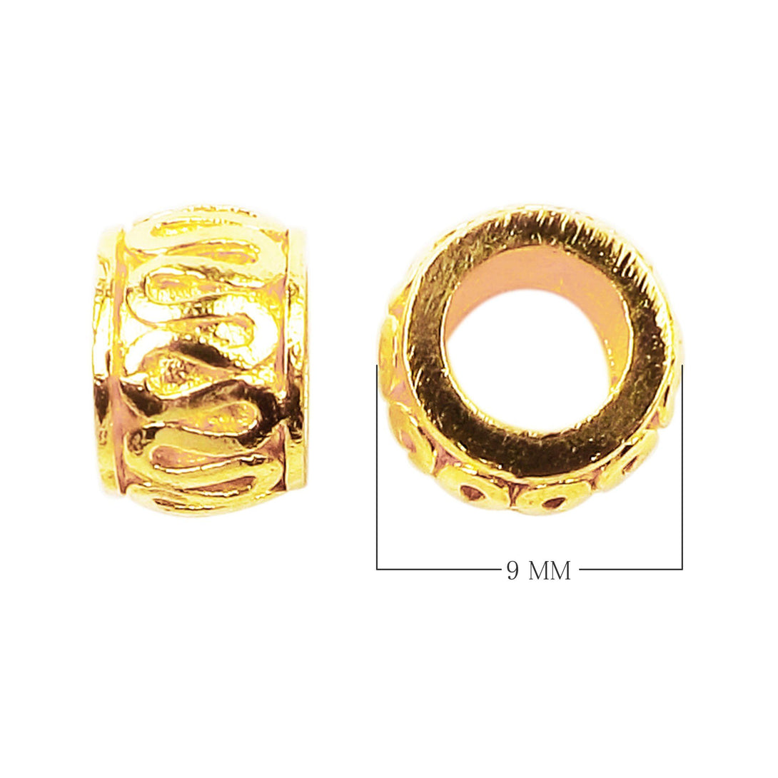 SG-132 18K Gold Overlay Spacers Beads Bali Designs Inc 