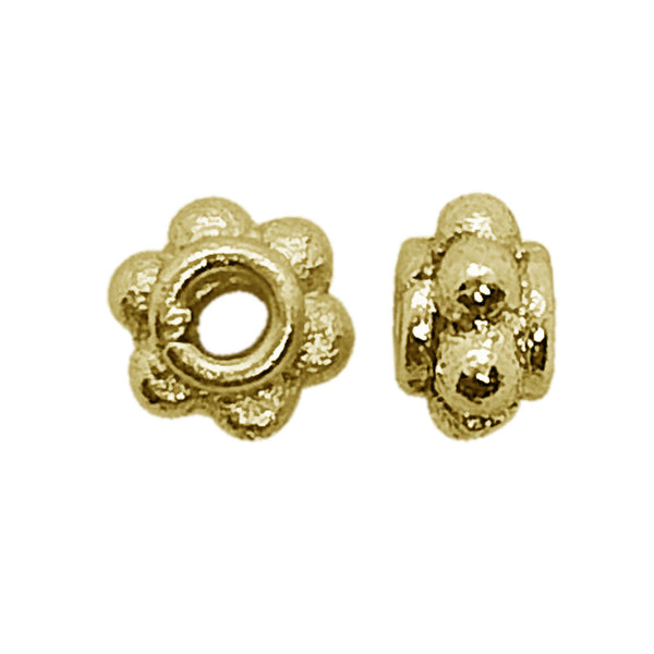 SG-158-6MM 18K Gold Overlay Spacers Beads Bali Designs Inc 
