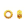 18K gold overlay spacer beads over copper handcrafted in India for wholesale jewelry making