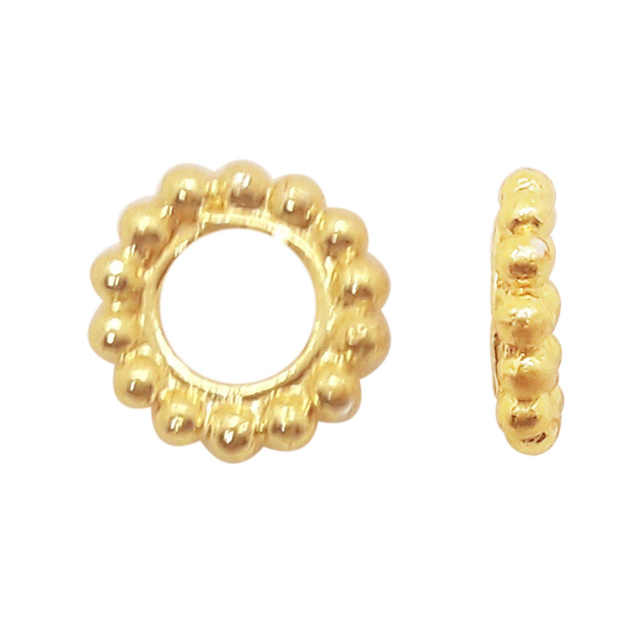 SG-195 18K Gold Overlay Spacers Beads Bali Designs Inc 