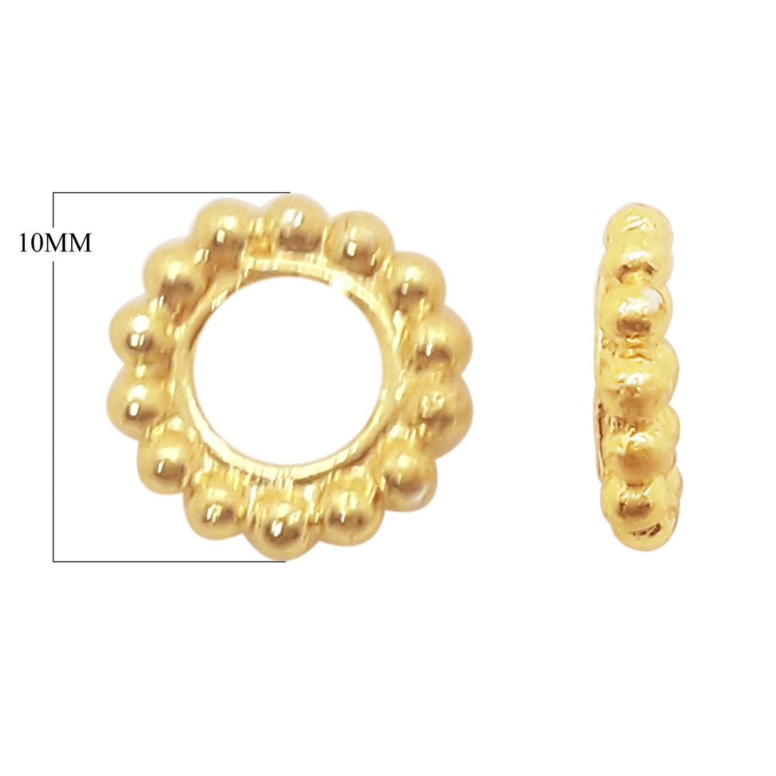 SG-195 18K Gold Overlay Spacers Beads Bali Designs Inc 
