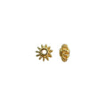18K gold overlay petite sunburst Bali spacer bead handcrafted in India for wholesale jewelry making