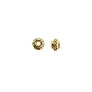 18K gold overlay mini sunburst Bali spacer bead handcrafted in India for wholesale jewelry making