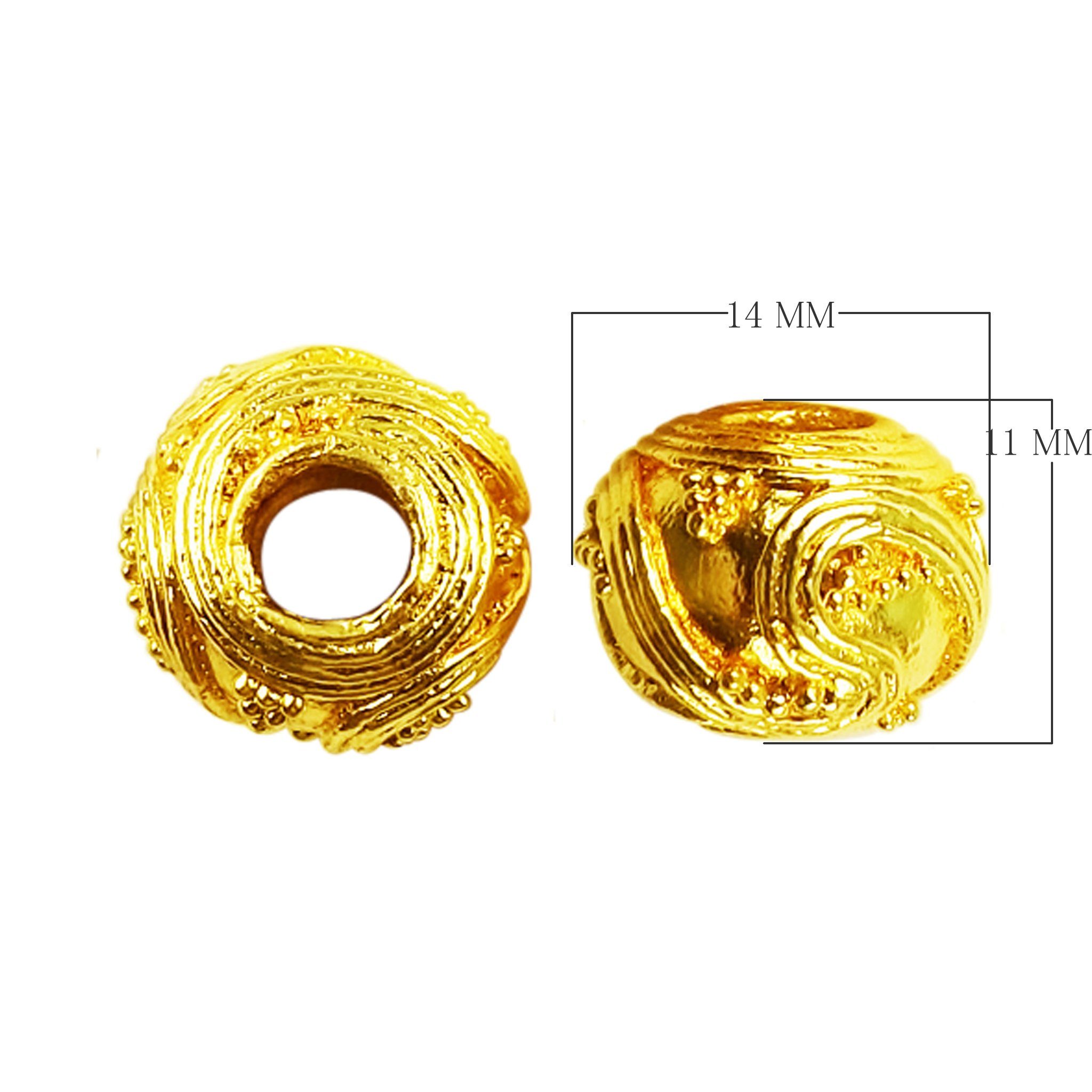 SG-322 18K Gold Overlay Spacers Beads Bali Designs Inc 