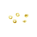 18K Gold Overlay Over Copper smooth round jewelry component with central opening made in India