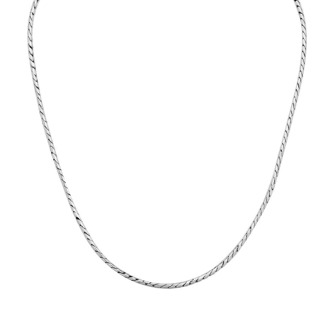 SN-0127-S-4MM-LB-20" Sterling Silver Chain With Lobster Jewelry Bali Designs Inc 