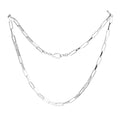 Sterling Silver Bali Handcrafted Geometric Link Necklace Chain With Hook Clasp And Polished Finish.