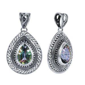 SP-5678-MT Sterling Silver Pendant With Mystic Quartz Jewelry Bali Designs Inc 