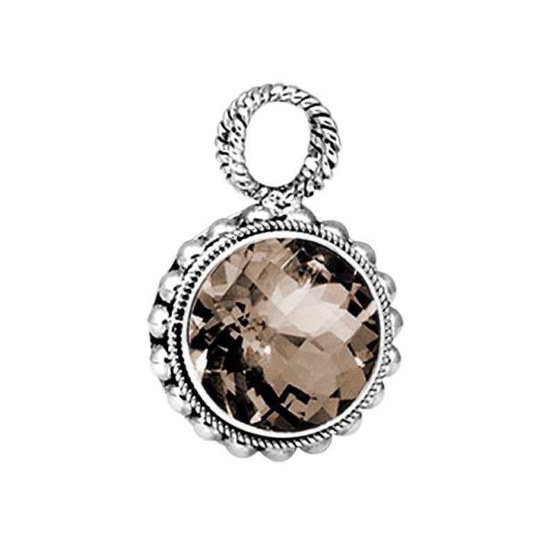 SP-7981-ST Sterling Silver Pendant With Smokey Quartz Jewelry Bali Designs Inc 