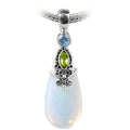 Wholesale sterling silver pendant with Peridot, Opalite, and Blue Topaz Quartzhandcrafted in Bali