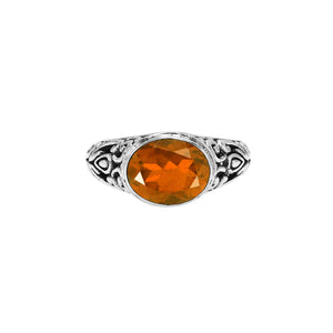 Sterling Silver handcrafted ring with Citrine Quartz wholesale from Bali, Indonesia