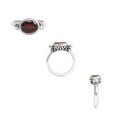 Sterling Silver handcrafted ring with Garnet Quartz wholesale from Bali, Indonesia