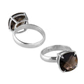 Sterling Silver handcrafted ring with Smoky Quartz wholesale from Bali, Indonesia