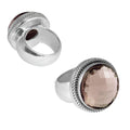 Sterling Silver handcrafted ring with Smoky Quartz wholesale from Bali, Indonesia