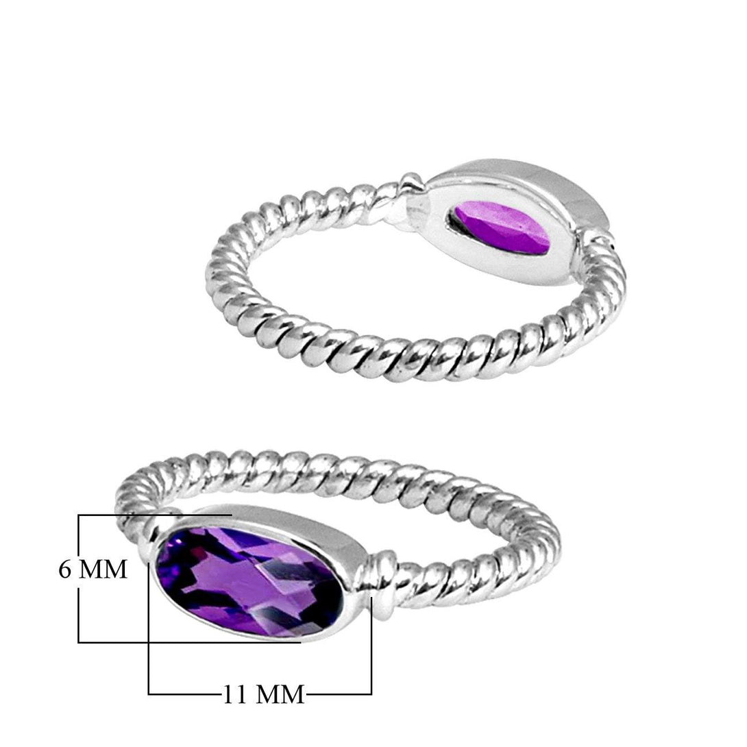 SR-5362-AM-7" Sterling Silver Ring With Amethyst Jewelry Bali Designs Inc 