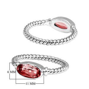 Wholesale Sterling Silver Garnet Quartz Marquise Rope Ring – 925 Silver Jewelry From Bali