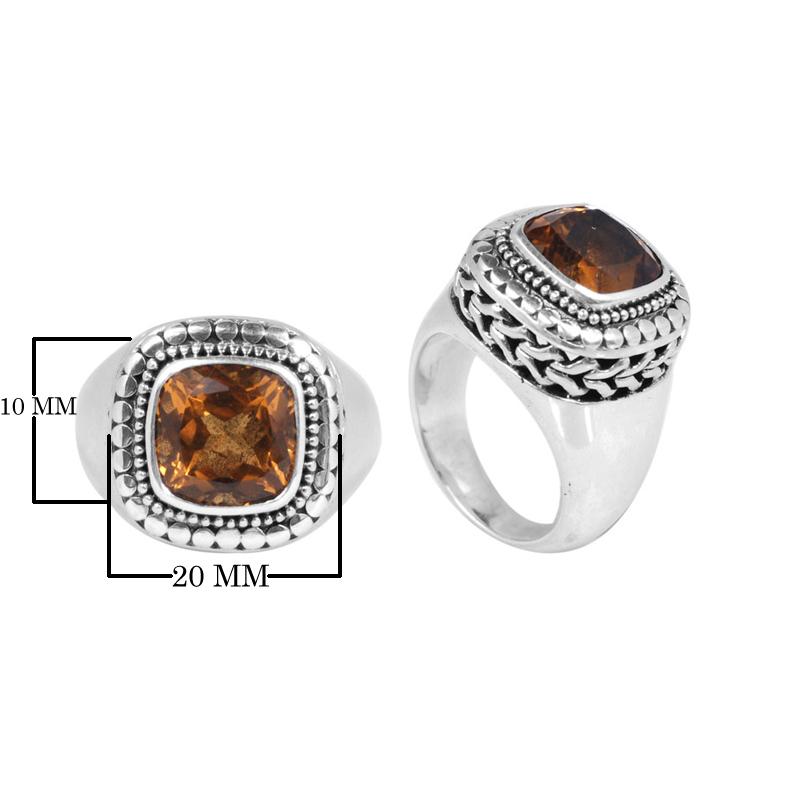 SR-5430-CT-11" Sterling Silver Ring With Citrine Q. Jewelry Bali Designs Inc 