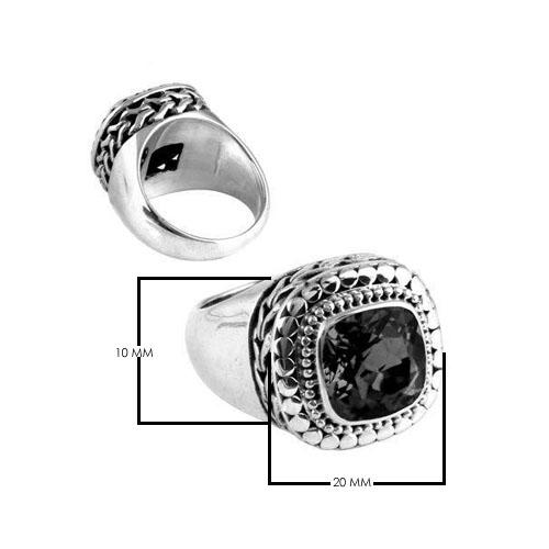 SR-5430-OX-10" Sterling Silver Ring With Black Onyx Jewelry Bali Designs Inc 