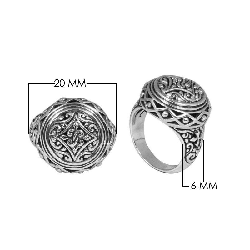 SR-5468-S-7" Sterling Silver Ring With Plain Silver Jewelry Bali Designs Inc 