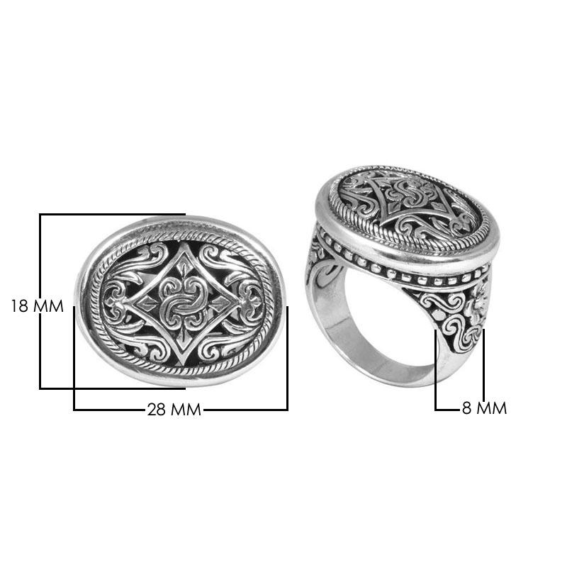 SR-5469-S-8" Sterling Silver Ring With Plain Silver Jewelry Bali Designs Inc 