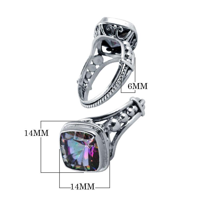SR-5798-MT-5" Sterling Silver Ring With Mystic Quartz Jewelry Bali Designs Inc 