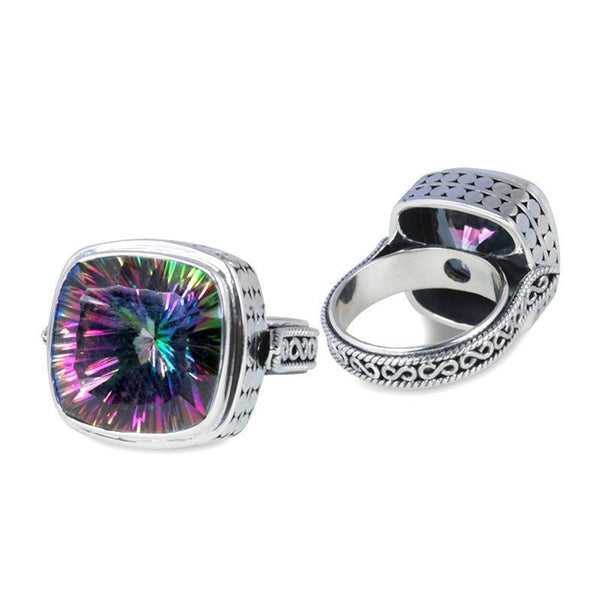 SR-5799-MT-4.5" Sterling Silver Ring With Mystic Quartz Jewelry Bali Designs Inc 