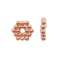 Elegant circular beaded spacer ring in rose gold overlay over copper handcrafted in India for retail jewelry designs