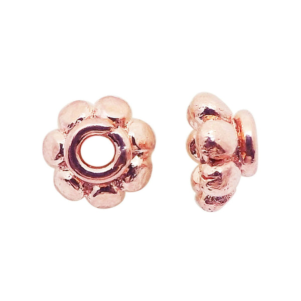 SRG-137 Rose Gold Overlay Spacers Beads Bali Designs Inc 