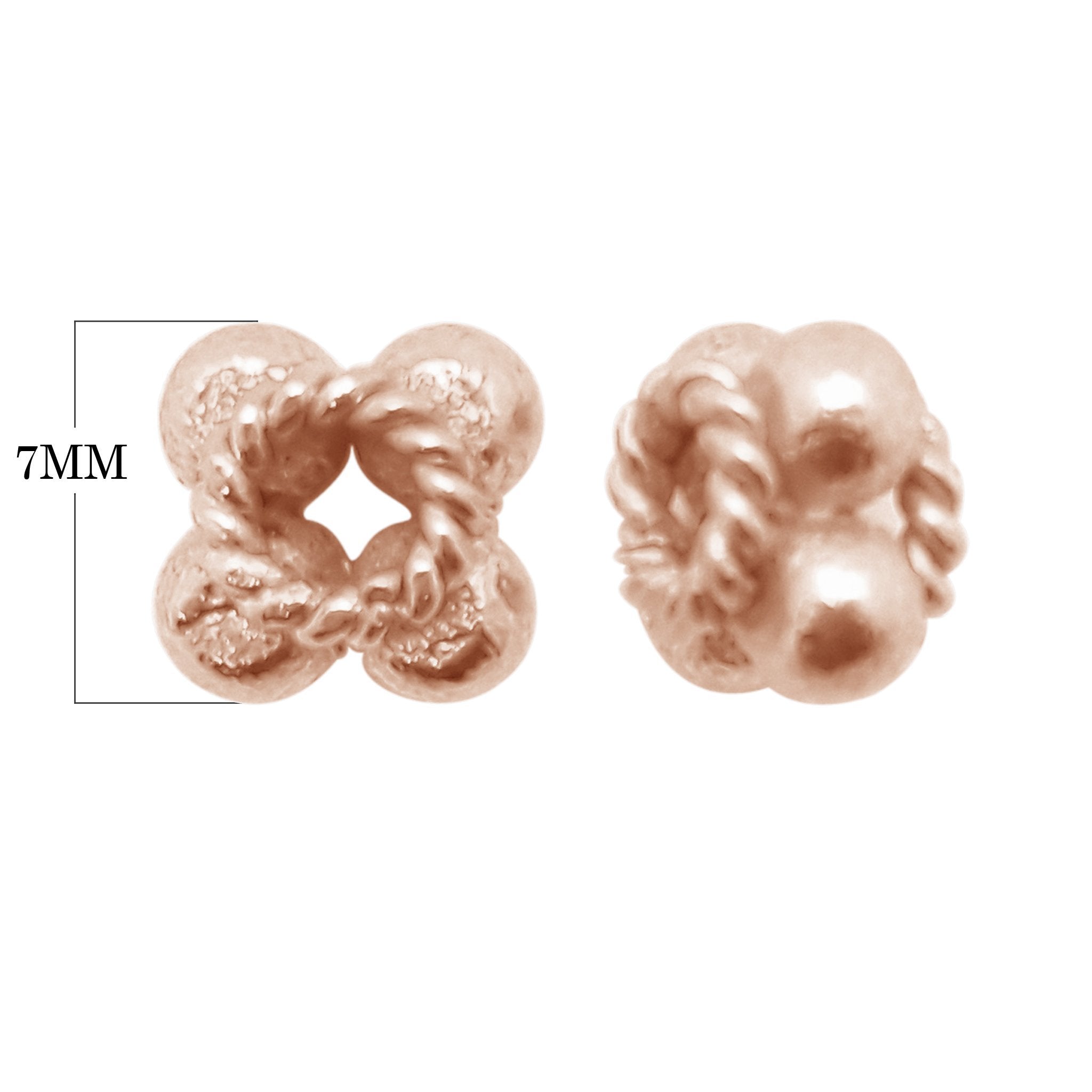 SRG-144 Rose Gold Overlay Spacer Beads Bali Designs Inc 