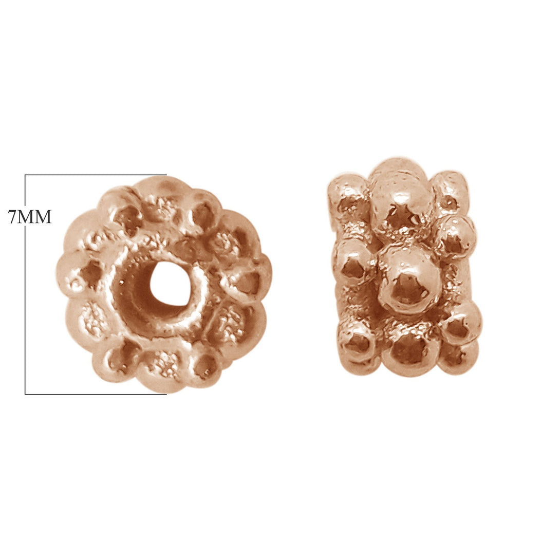 SRG-152 Rose Gold Overlay Spacers Beads Bali Designs Inc 