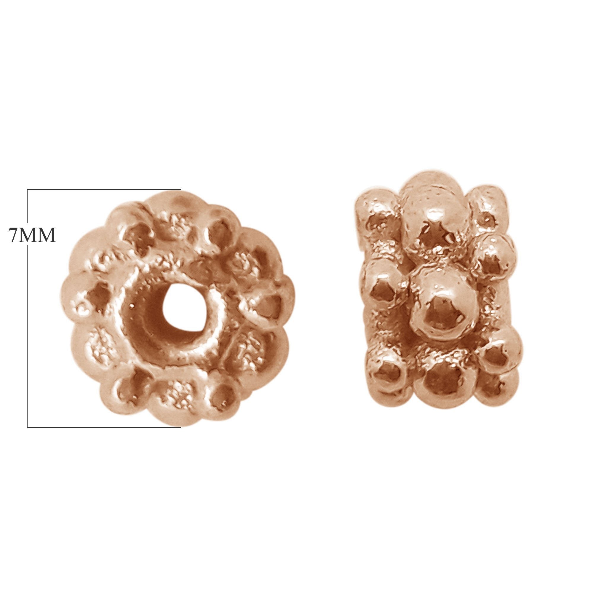 SRG-152 Rose Gold Overlay Spacers Beads Bali Designs Inc 