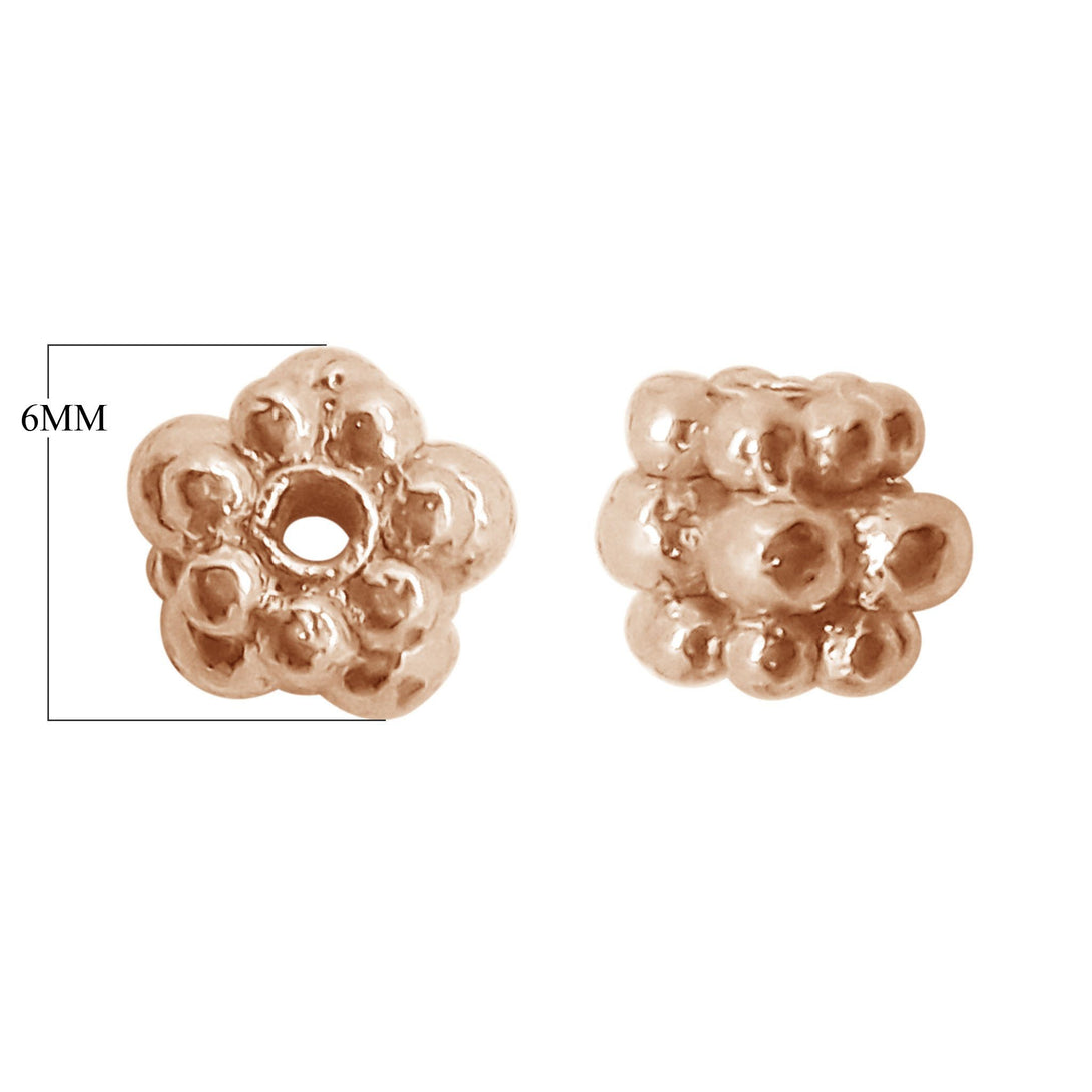 SRG-154 Rose Gold Overlay Spacers Beads Bali Designs Inc 