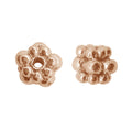 Rose gold overlay copper spacer bead for bulk jewelry production handcrafted in India