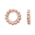 Rose gold overlay copper spacer component for bulk jewelry manufacturing handcrafted in India