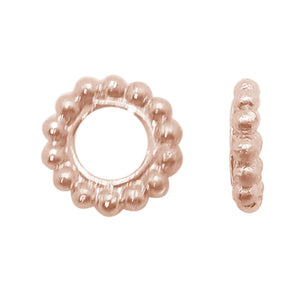 Rose gold overlay copper spacer component for bulk jewelry manufacturing handcrafted in India