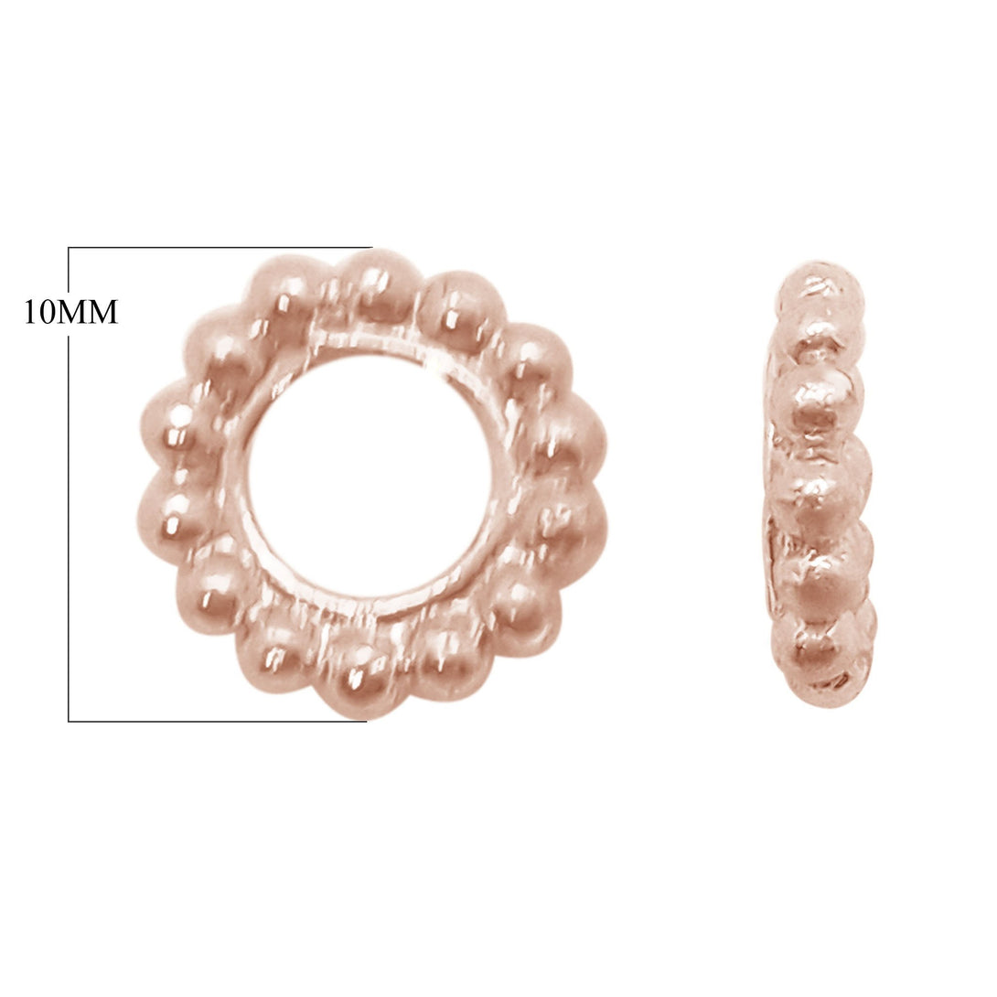 SRG-195 Rose Gold Overlay Spacers Beads Bali Designs Inc 