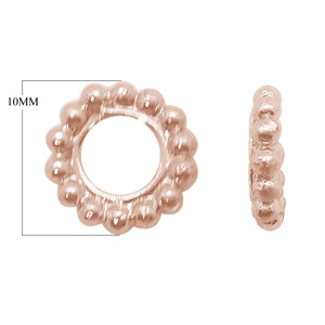 Rose gold overlay copper spacer component for bulk jewelry manufacturing handcrafted in India