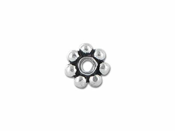SSF-100-5MM Silver Overlay Daisy Bead Spacer Beads Bali Designs Inc 