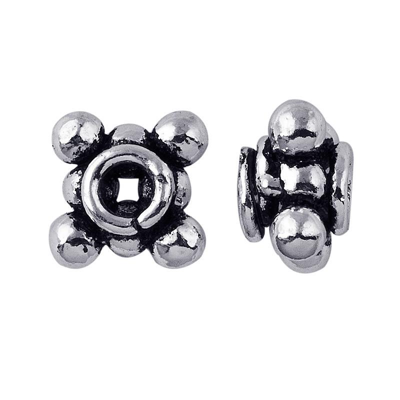 SSF-115-9MM Silver Overlay Spacers Beads Bali Designs Inc 