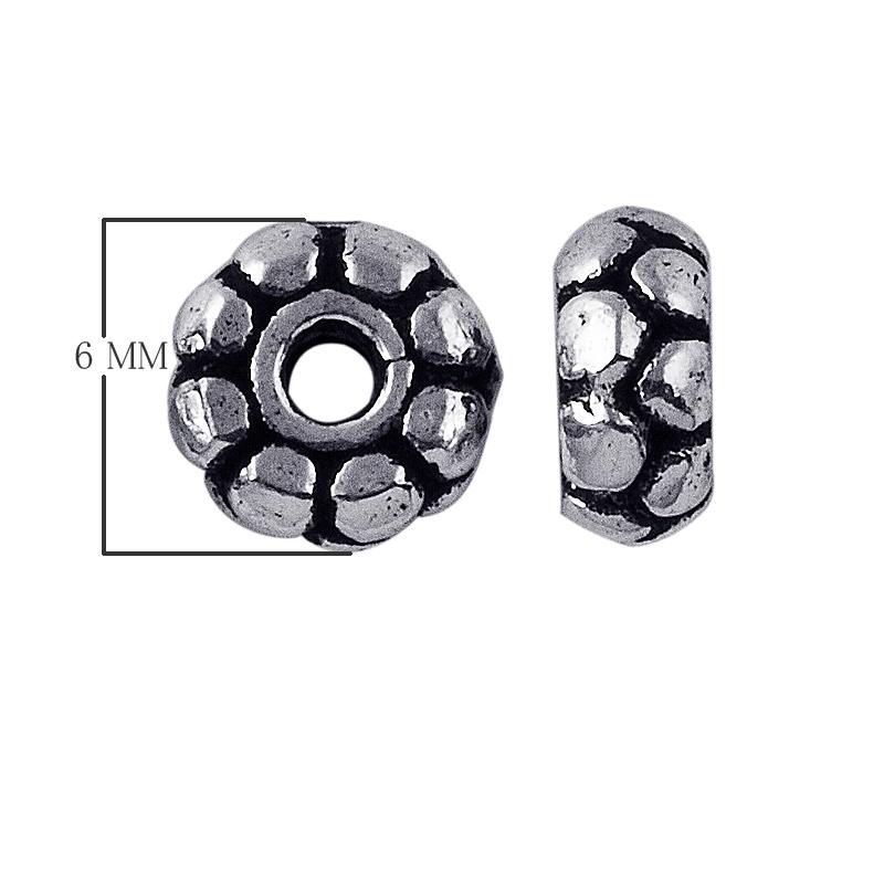 SSF-119 Silver Overlay Spacers Beads Bali Designs Inc 